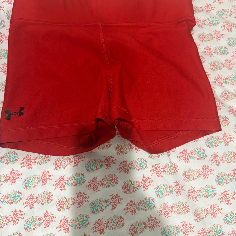 Under Armour Red Women's Performance Bike Shorts